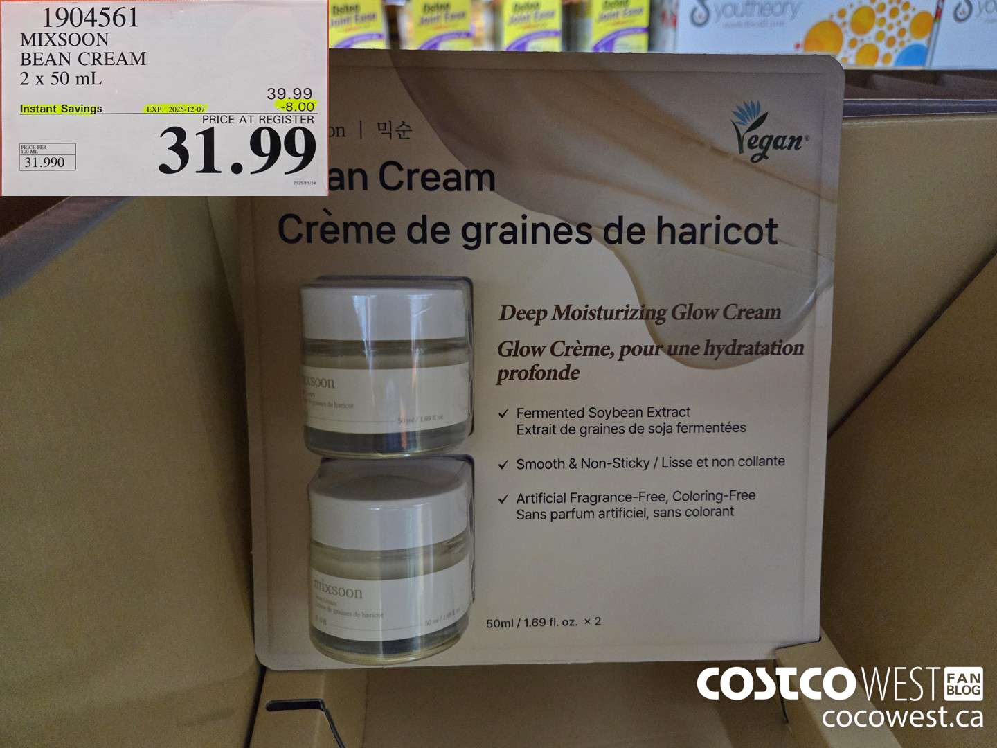 1904561 MIXSOON BEAN CREAM 2 X 50ML ($8.00 INSTANT SAVINGS EXPIRES ON 2025-12-07) $31.99