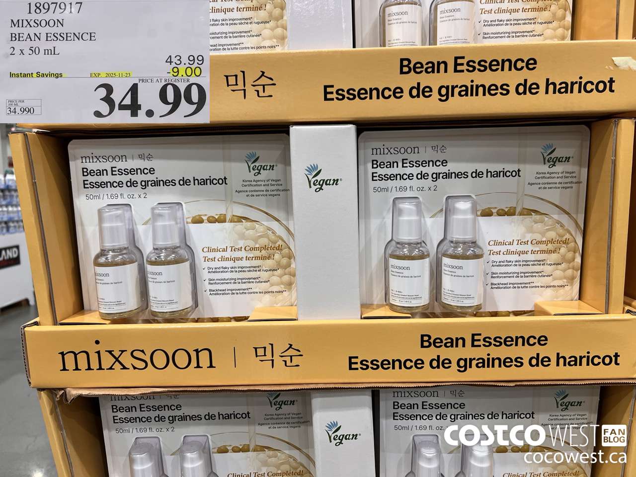1897917 MIXSOON BEAN ESSENCE 2 X 50ML ($9.00 INSTANT SAVINGS EXPIRES ON 2025-11-23) $34.99