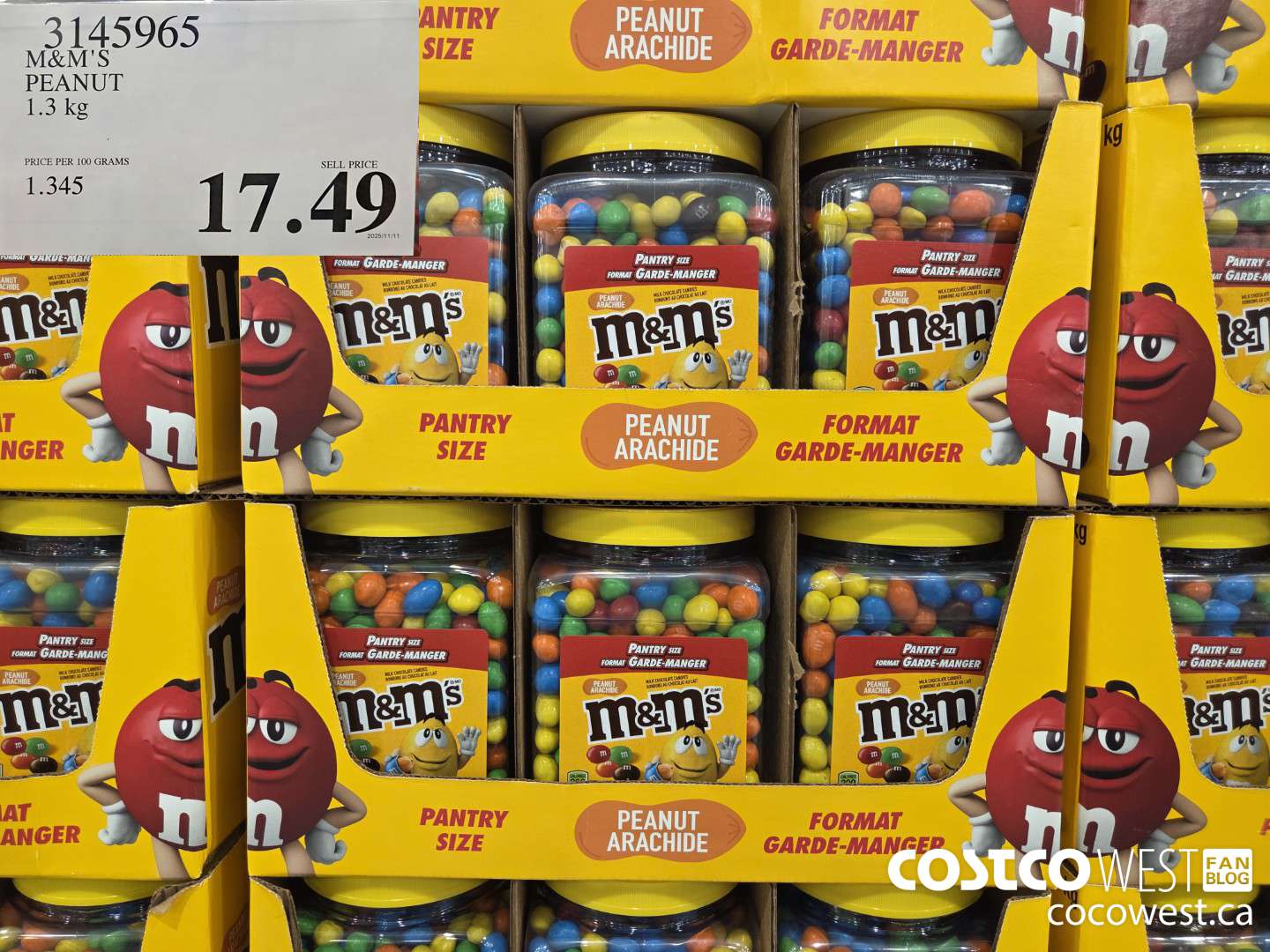 3145965 M&M'S PEANUT 1.3 kg $17.49