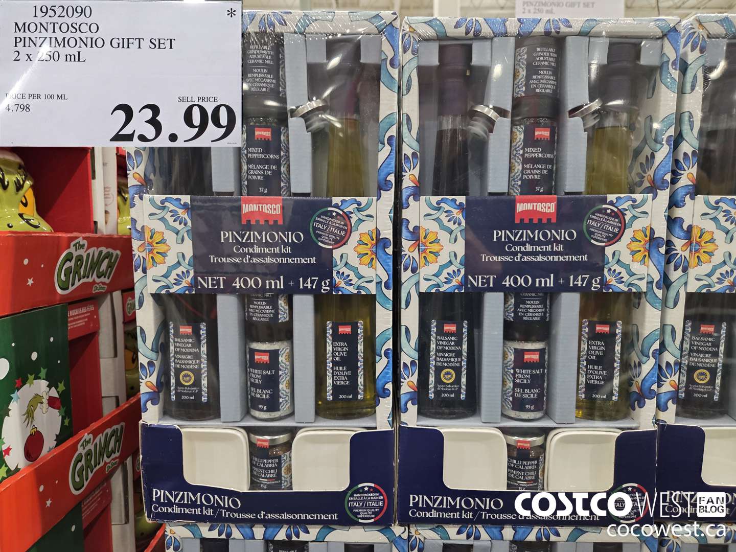 1952090 MONTOSCO PINZIMONIO GIFT SET 2 X 250ML $23.99