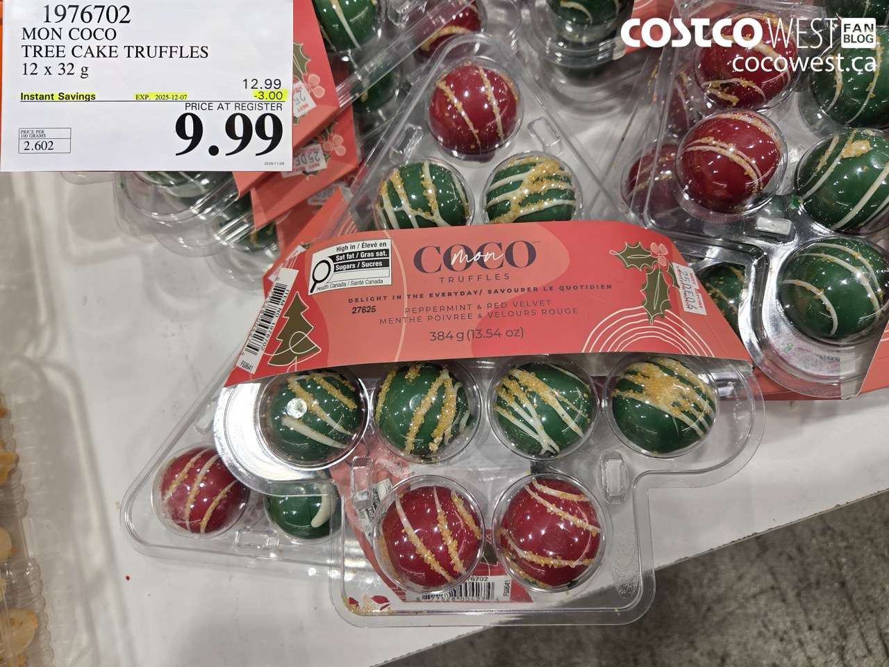 1976702 MON COCO TREE CAKE TRUFFLES 12 x 32 g ($3.00 INSTANT SAVINGS EXPIRES ON 2025-12-07) $9.99