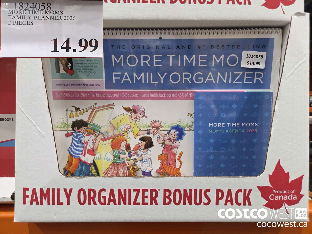 1824058 MORE TIME MOMS FAMILY PLANNER 2026 $14.99