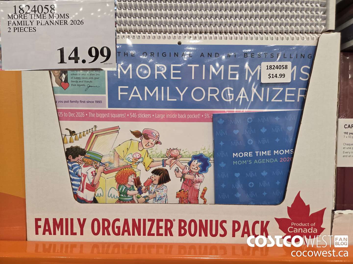 1824058 MORE TIME MOMS FAMILY PLANNER 2026 2 PIECES $14.99