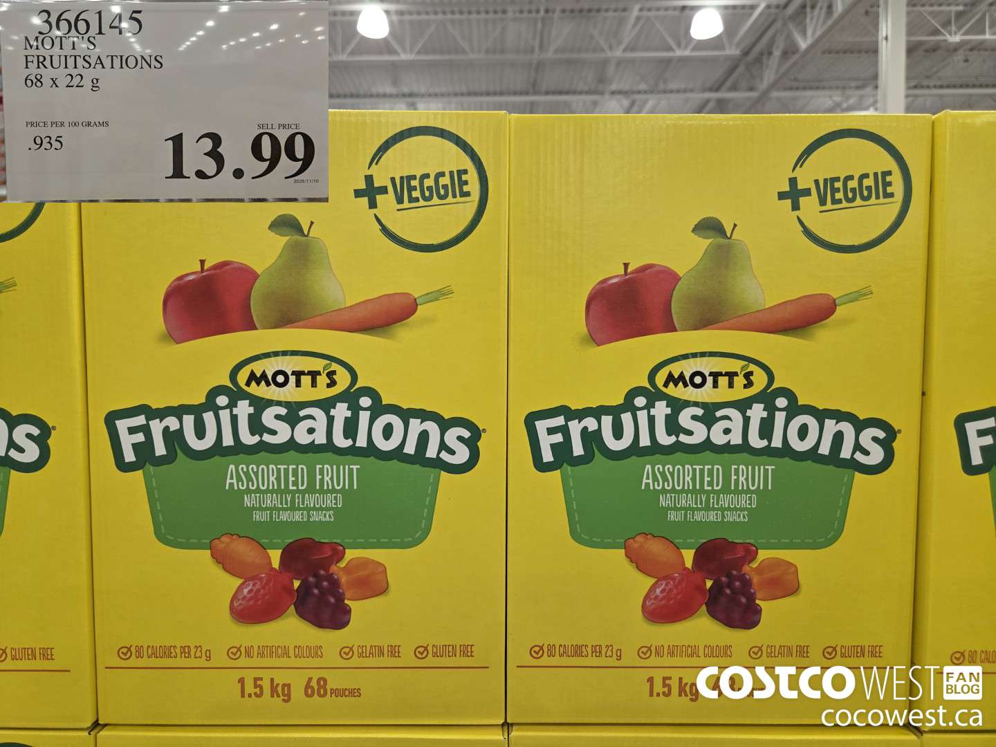 366145 MOTT'S FRUITSATION 68 x 22 g $13.99