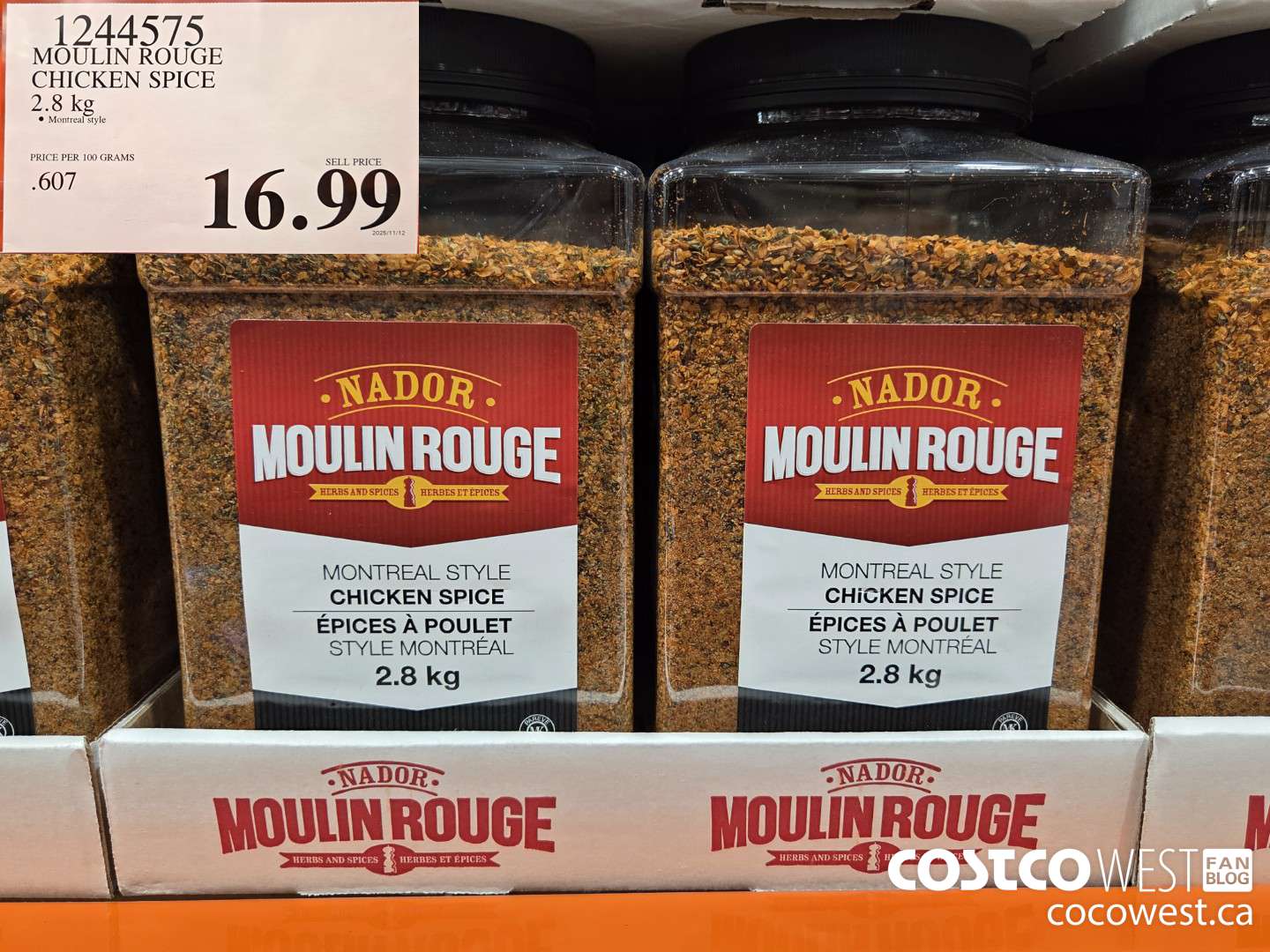 1244575 MOULIN ROUGE CHICKEN SPICE 2.8 kg $16.99
