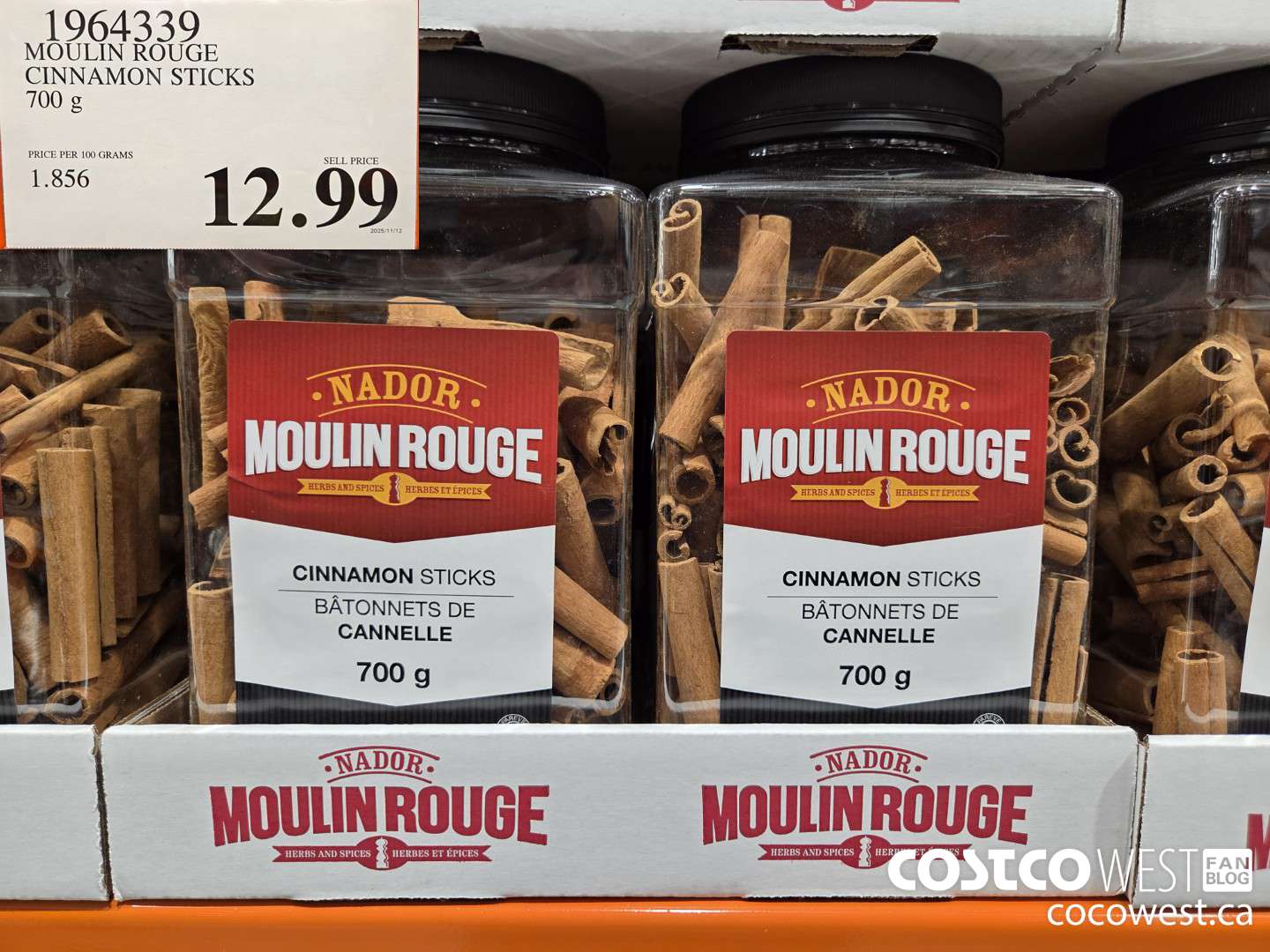 1964339 MOULIN ROUGE CINNAMON STICKS 700 g $12.99