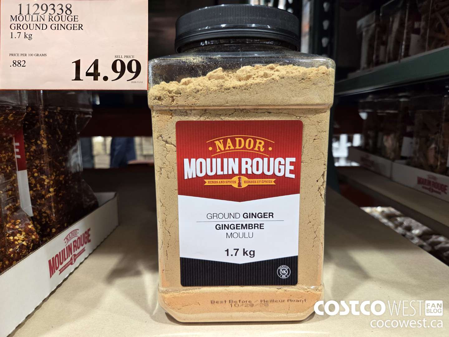 1129338 MOULIN ROUGE GROUND GINGER 1.7 kg $14.99