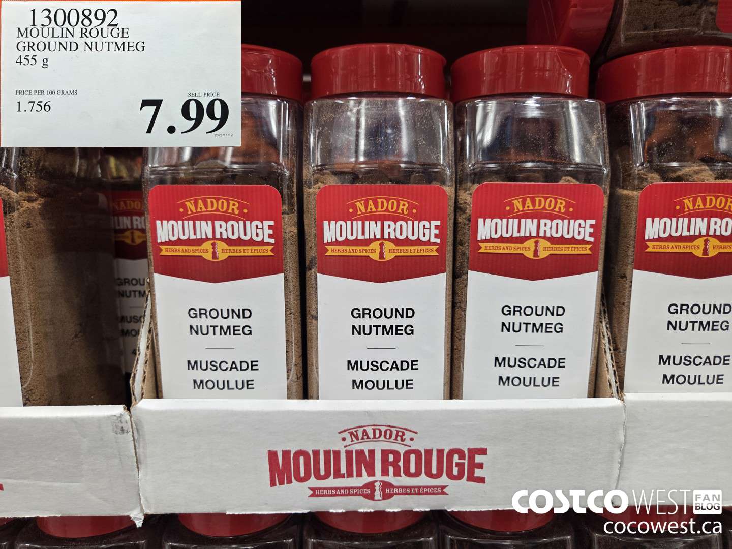 1300892 MOULIN ROUGE GROUND NUTMEG 455 g $7.99