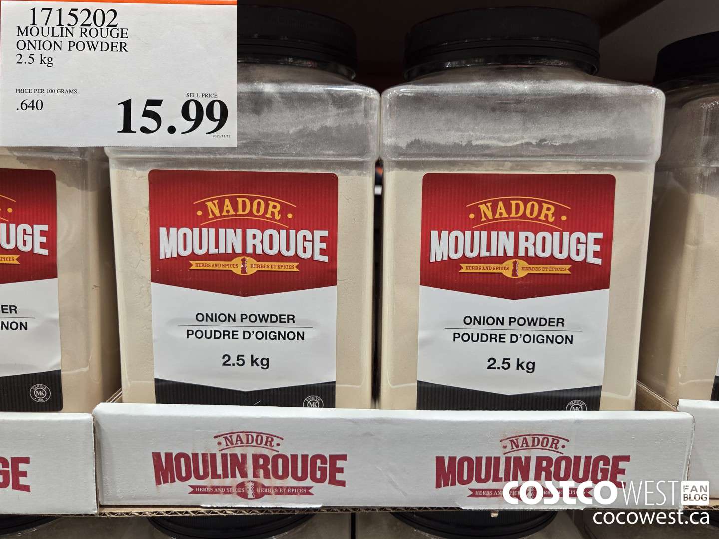 1715202 MOULIN ROUGE ONION POWDER 2.5 kg $15.99