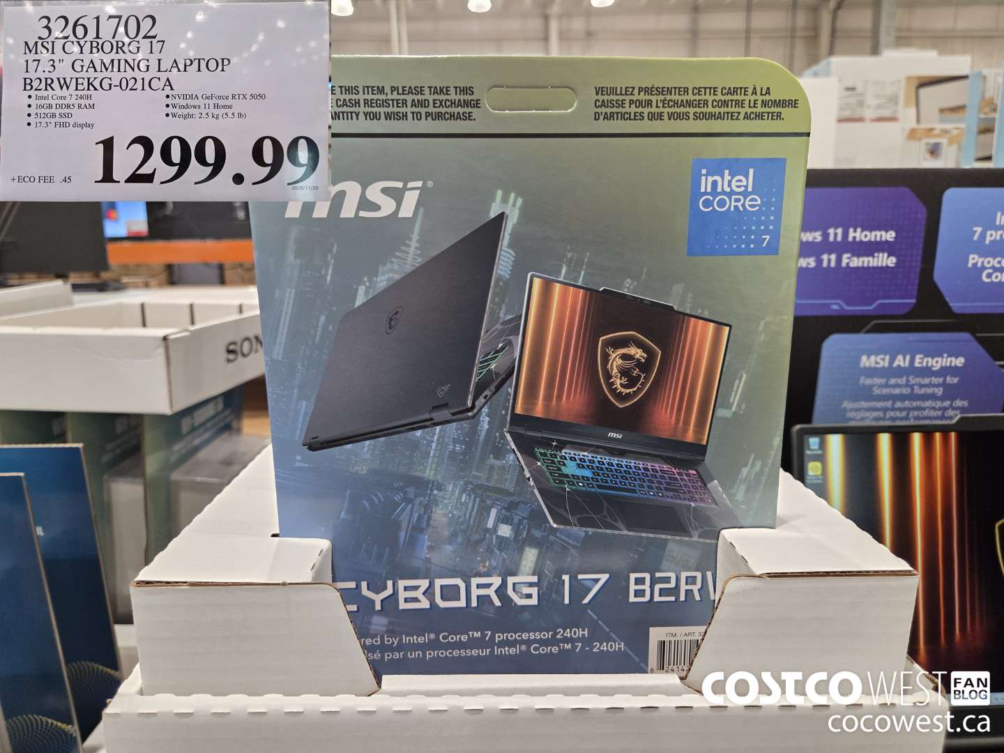 3261702 MSI CYBORG 17 17.3