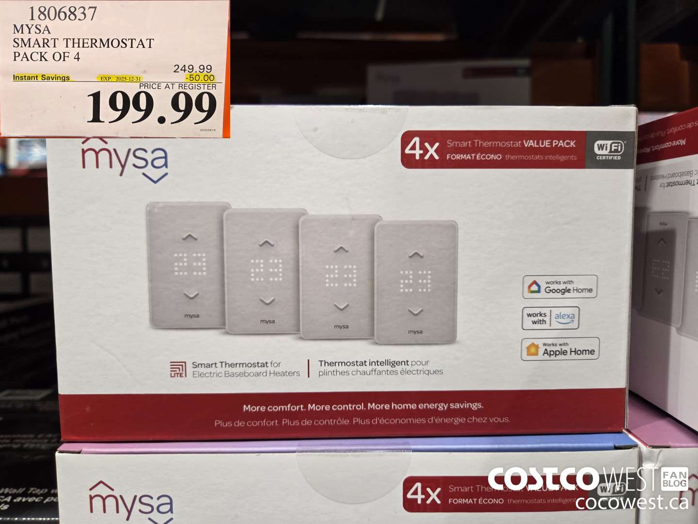 1806837 MYSA SMART THERMOSTAT PACK OF 4 ($50.00 INSTANT SAVINGS EXPIRES ON 2025-12-31) $199.99