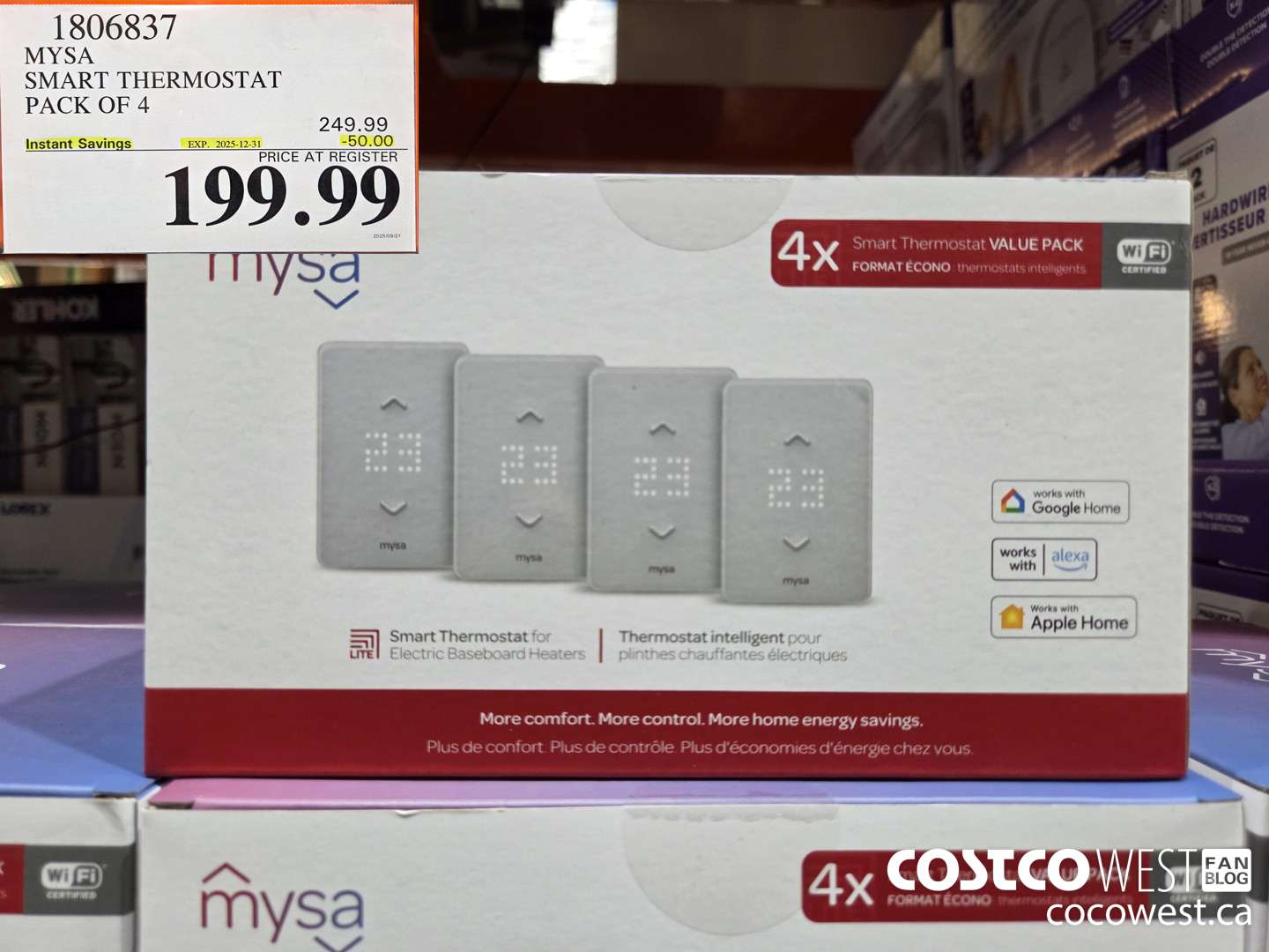 1806837 MYSA SMART THERMOSTAT PACK OF 4 ($50.00 INSTANT SAVINGS EXPIRES ON 2025-12-31) $199.99