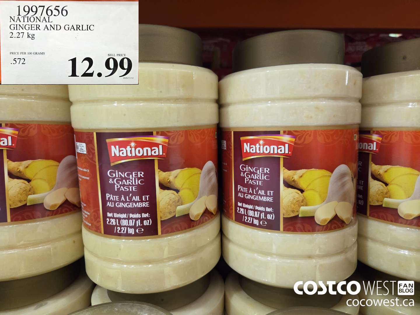 1997656 NATIONAL GINGER AND GARLIC 2.27 kg $12.99