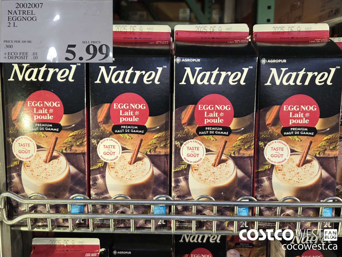 2002007 NATREL EGG NOG 2 L $5.99