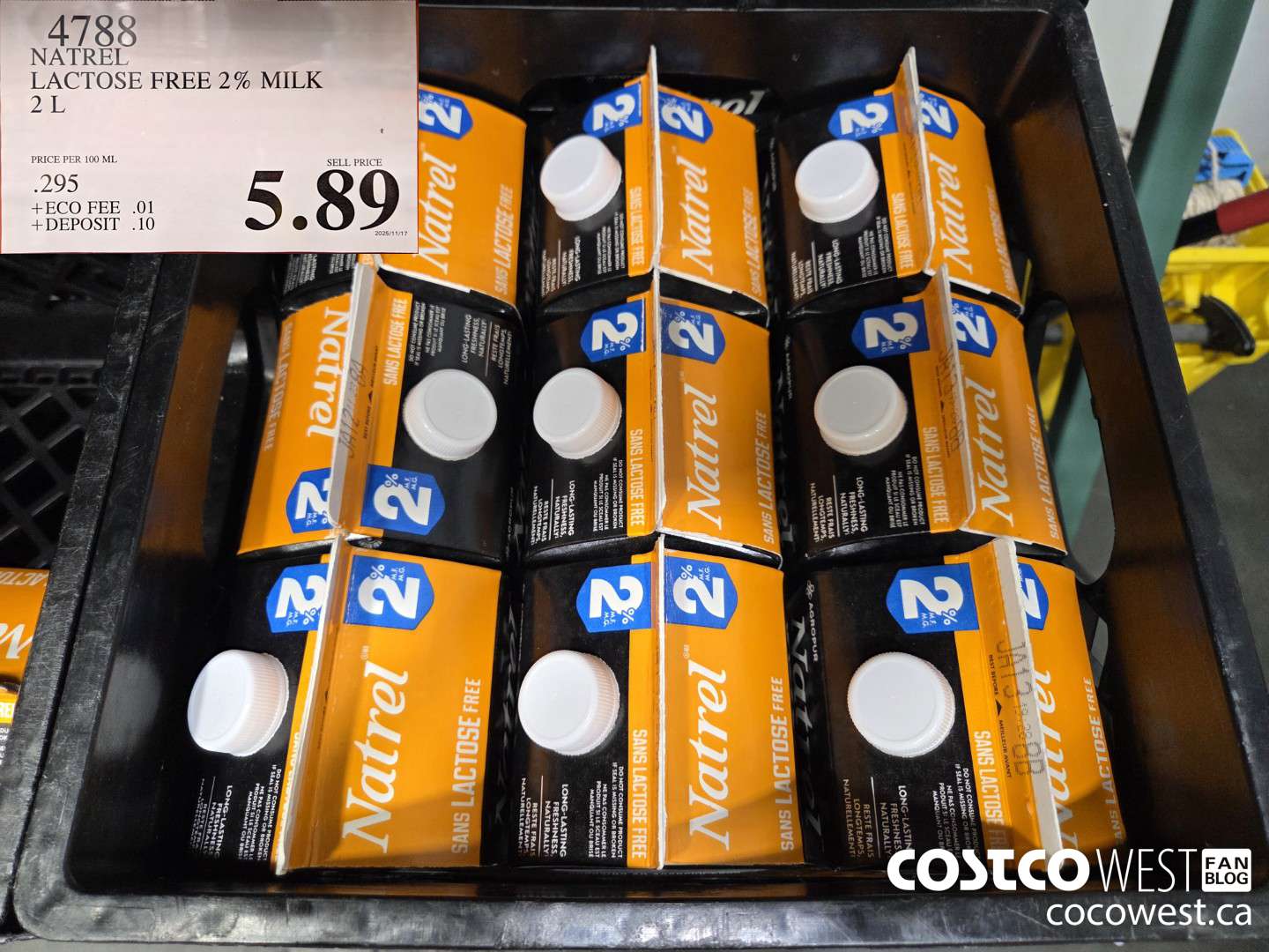4788 NATREL LACTOSE FREE 2% MILK 2 L $5.89