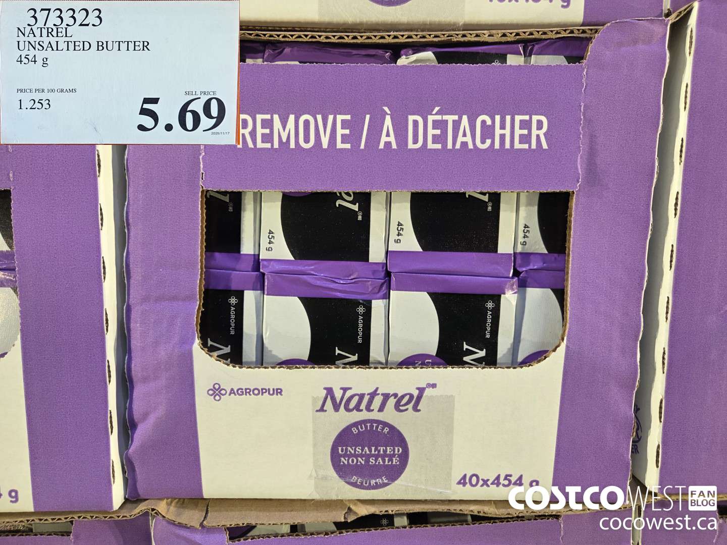 373323 NATREL UNSALTED BUTTER 454 g $5.69