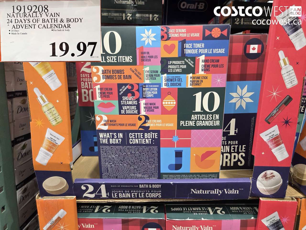 1919208 NATURALLY VAIN 2 DAYS OF BATH & BODY ADVENT CALENDAR $19.9