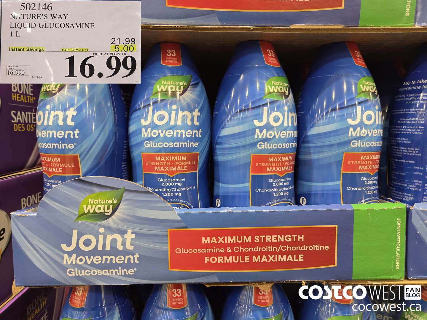 502146 NATURE'S WAY LIQUID GLUCOSAMINE 1 L ($5.00 INSTANT SAVINGS EXPIRES ON 2025-11-23) $16.99