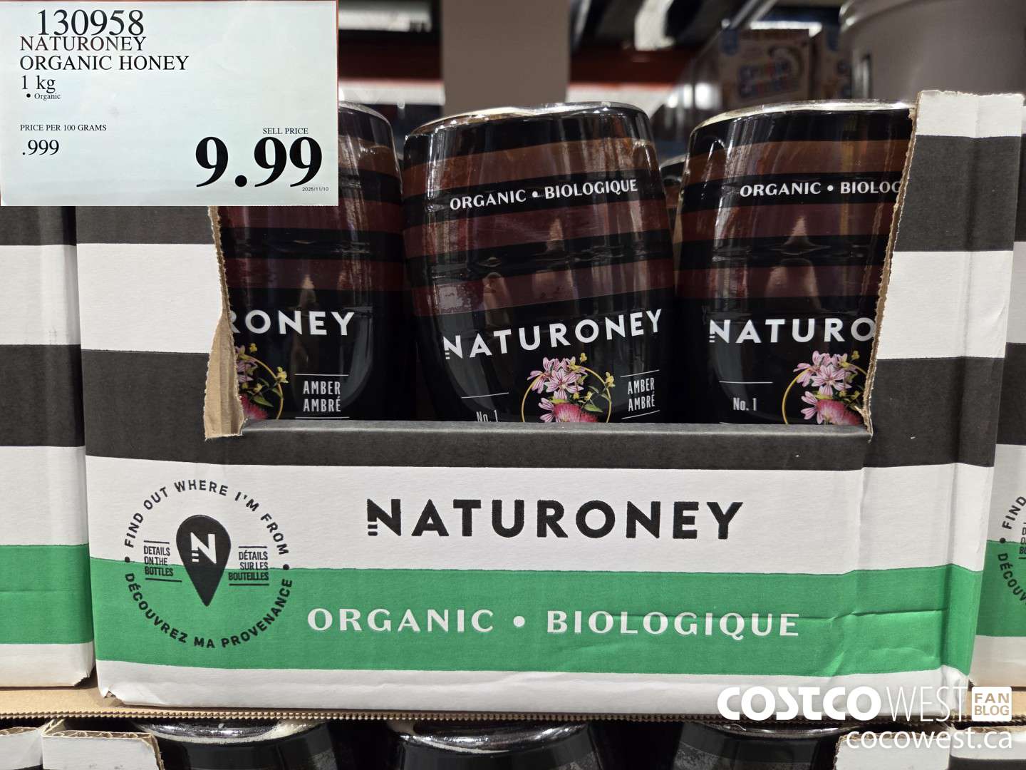 130958 NATURONEY ORGANIC HONEY 1 kg $9.99