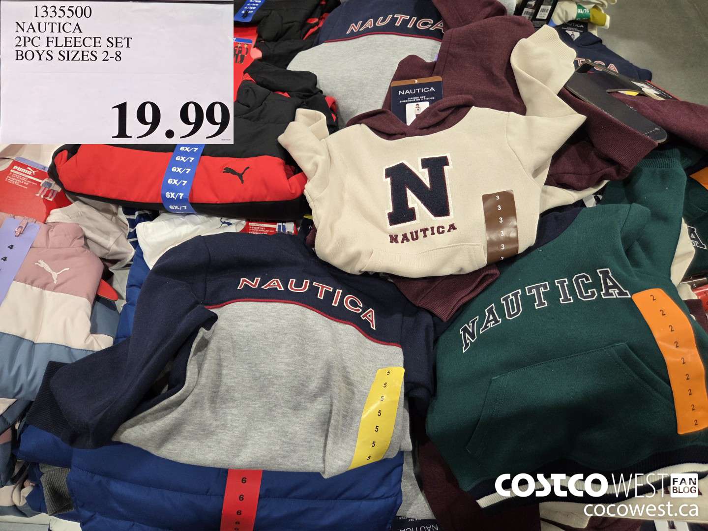 1335500 NAUTICA 2PC FLEECE SET BOYS SIZES 2-8 $19.99