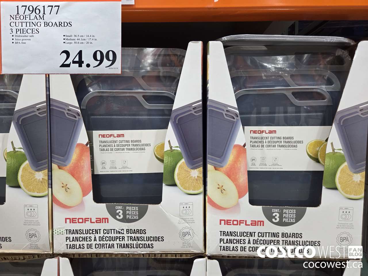 1796177 NEOFLAM CUTTING BOARDS 3 PIECES $24.99