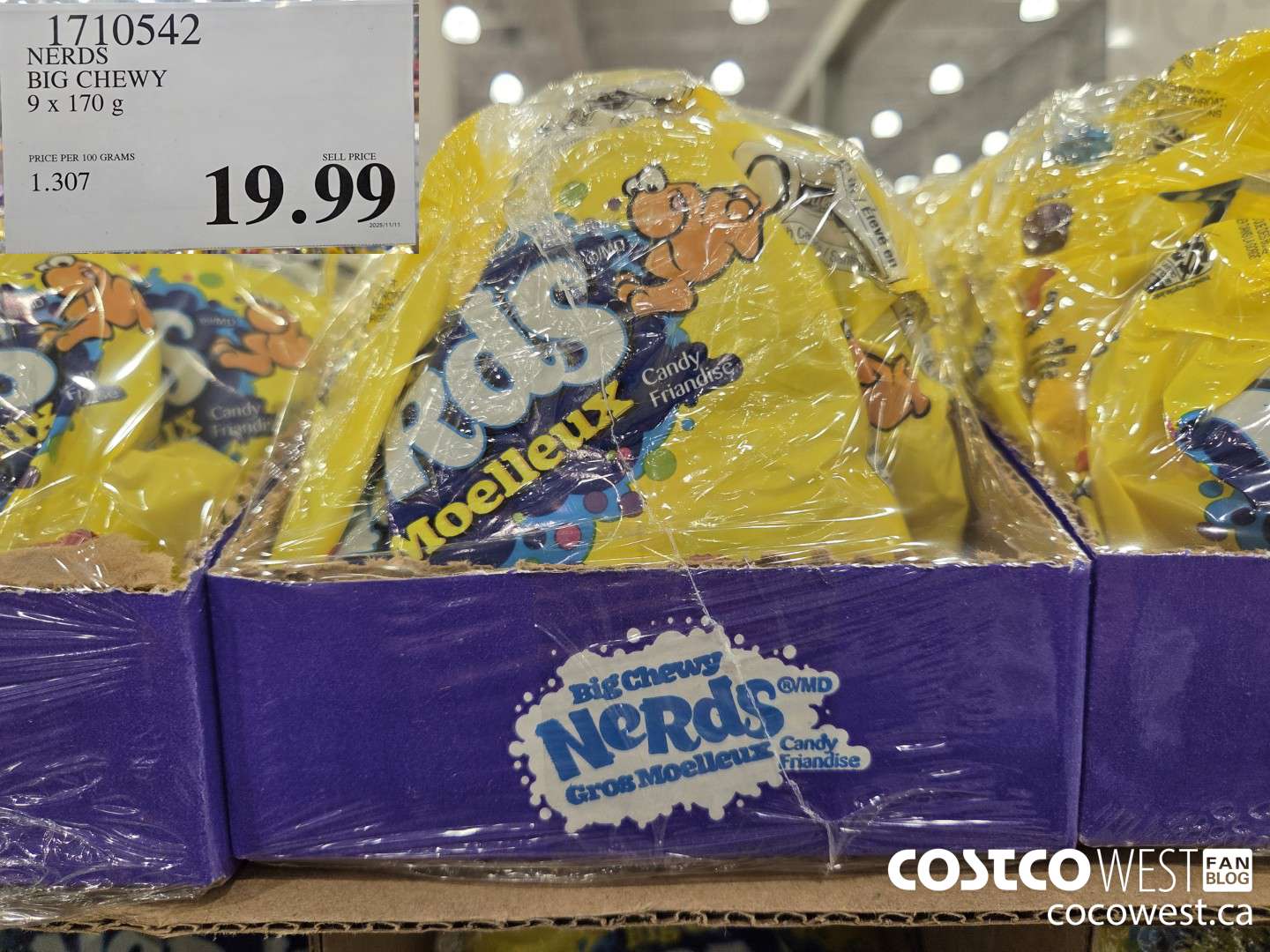 1710542 NERDS BIG CHEWY 9 x 170g $19.99