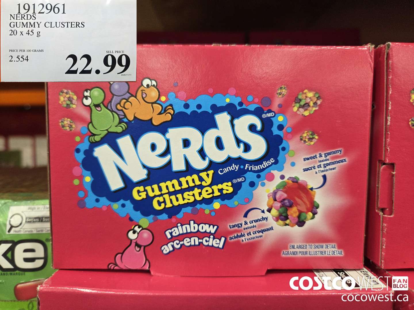 1912961 NERDS GUMMY CLUSTERS 20 x 45 g $22.99