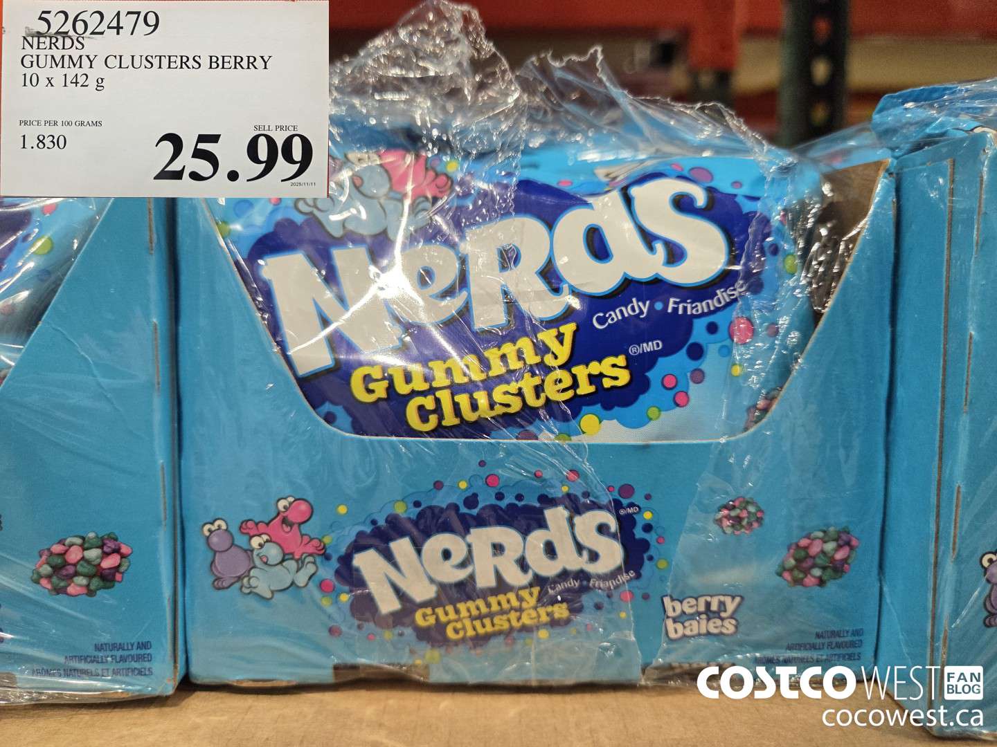 5262479 NERDS GUMMY CLUSTERS BERRY 10 x 142 g $25.99