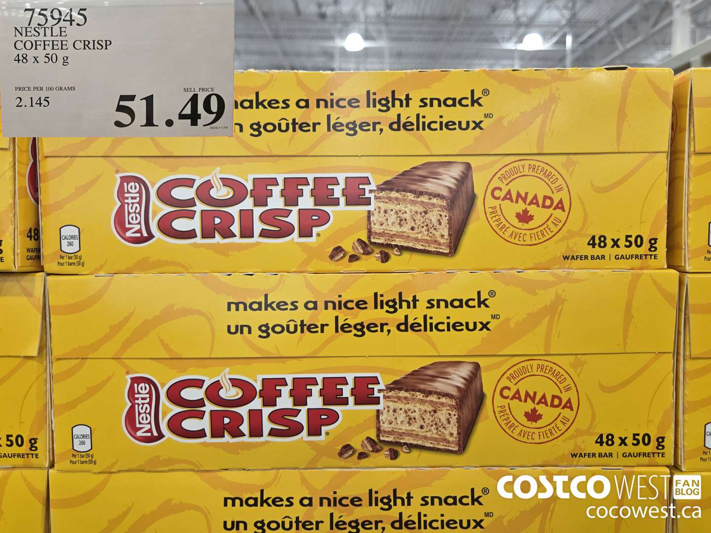 75945 NESTLE COFFEE CRISP 48 x 50 g $51.49