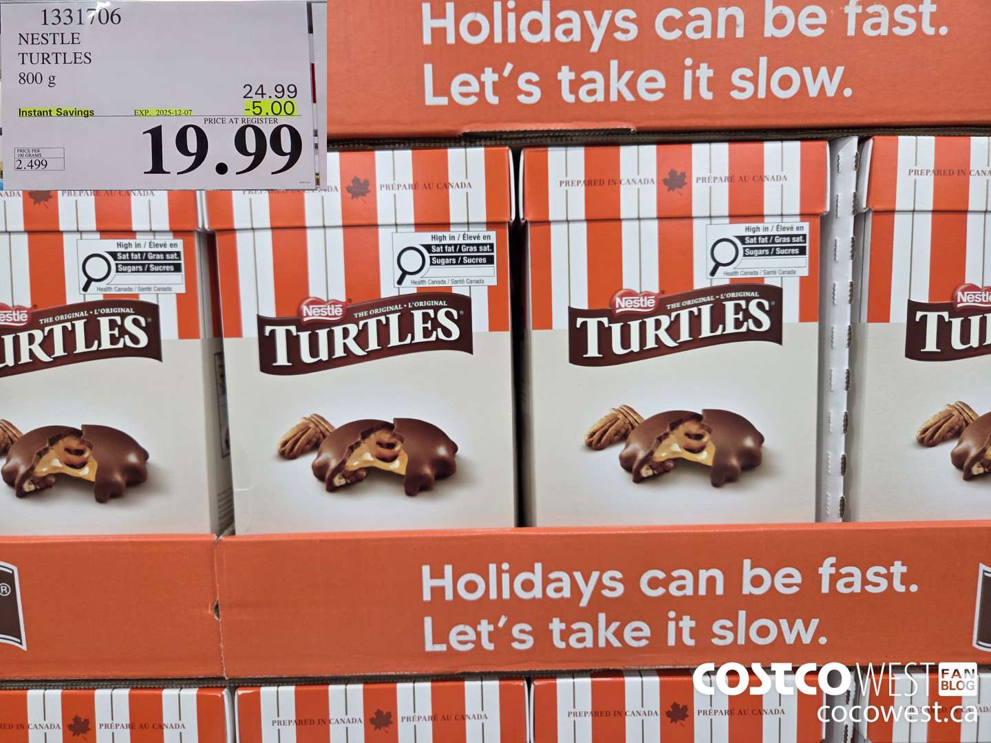 1331706 NESTLE TURTLES 800 g ($5.00 INSTANT SAVINGS EXPIRES ON 2025-12-07) $19.99