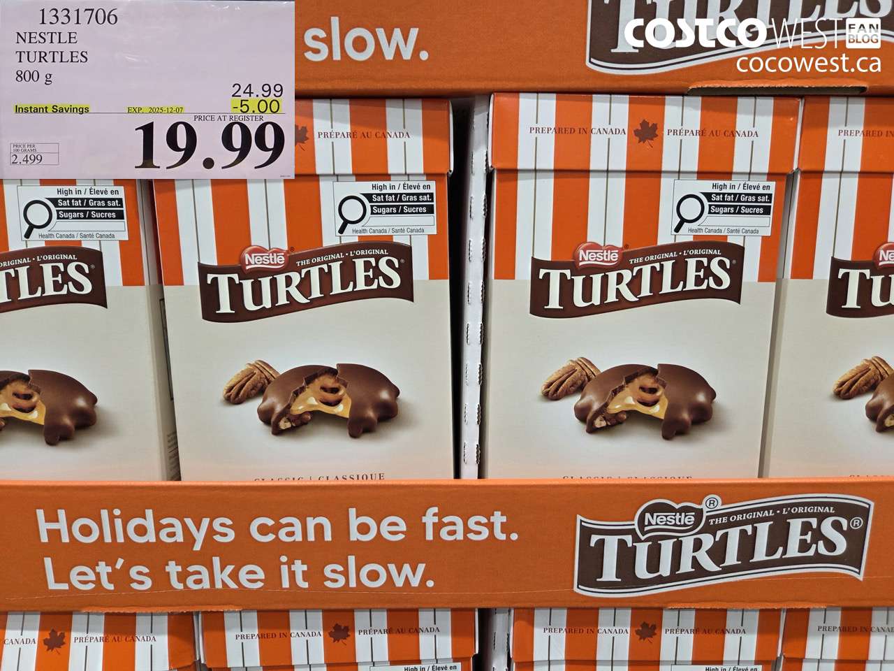 1331706 NESTLE TURTLES 800 g ($5.00 INSTANT SAVINGS EXPIRES ON 2025-12-07) $19.99