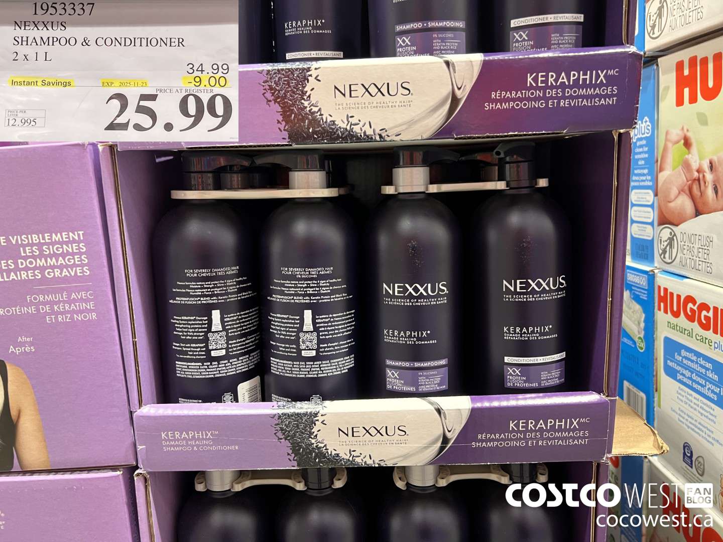 1953337 NEXXUS SHAMPOO & CONDITIONER 2 X 1L ($9.00 INSTANT SAVINGS EXPIRES ON 2025-11-23) $25.99