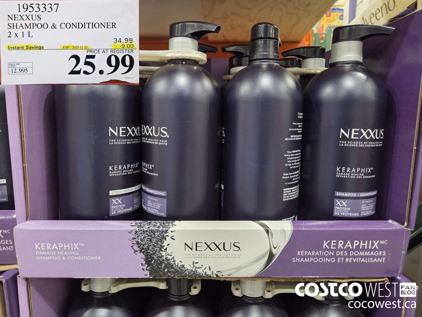 1953337 NEXXUS SHAMPOO & CONDITIONER 2 X 1L ($9.00 INSTANT SAVINGS EXPIRES ON 2025-11-23) $25.99
