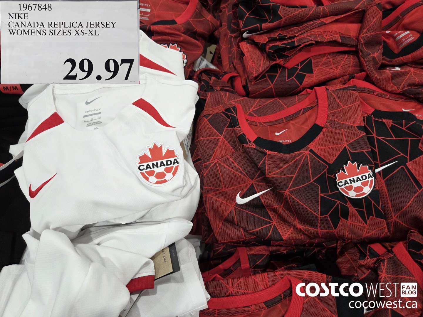 1967848 NIKE CANADA REPLICA JERSEY WOMENS SIZES XS-XL $29.97