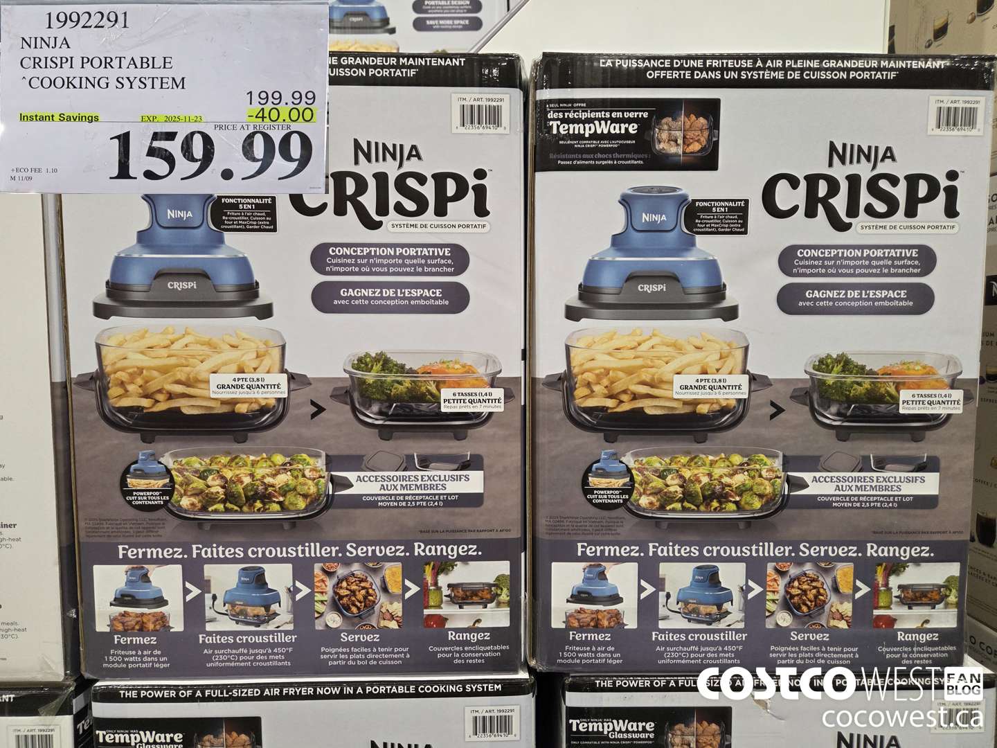 1992291 NINJA CIRSPI PORTABLE COOKING SYSTEM ($40.00 INSTANT SAVINGS EXPIRES ON 2025-11-23) $159.99