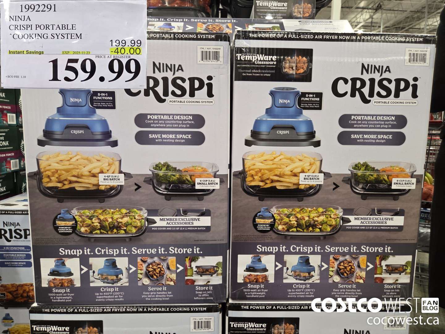 1992291 NINJA CIRSPI PORTABLE COOKING SYSTEM ($40.00 INSTANT SAVINGS EXPIRES ON 2025-11-23) $159.99