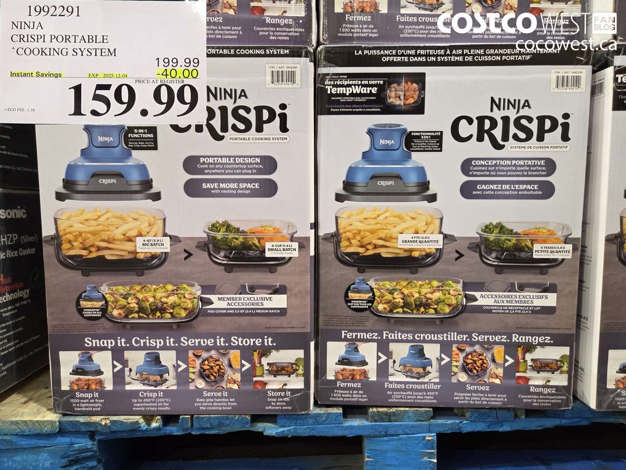 1992291 NINJA CIRSPI PORTABLE COOKING SYSTEM ($40.00 INSTANT SAVINGS EXPIRES ON 2025-12-04) $159.99