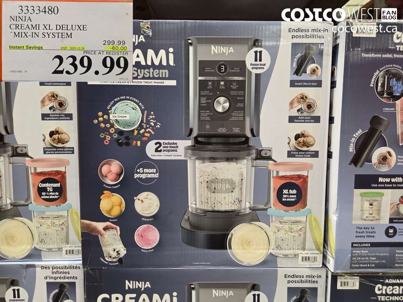 3333480 NINJA CREAMI MIX-IN SYSTEM ($60.00 INSTANT SAVINGS EXPIRES ON 2025-12-28) $239.99