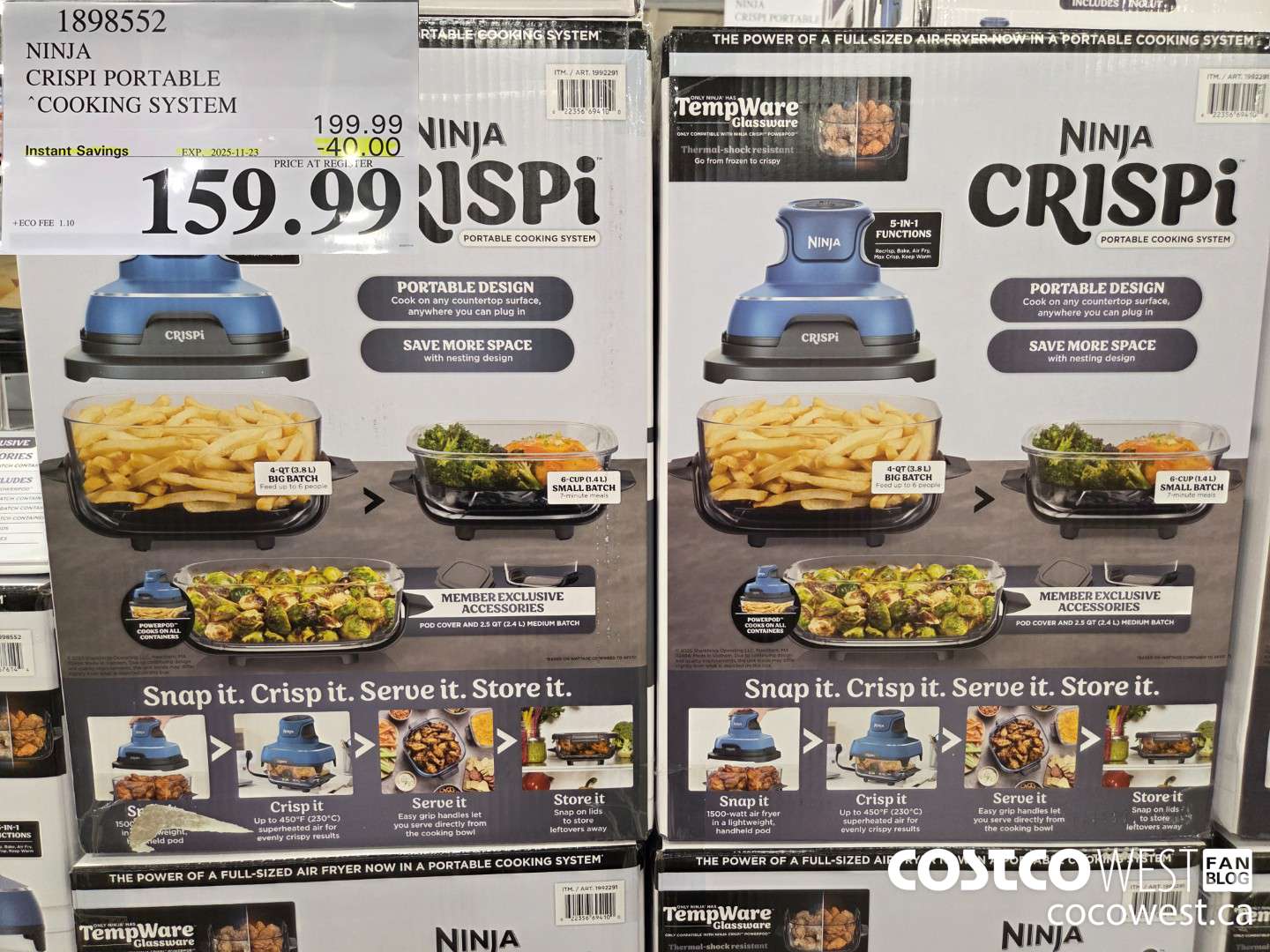 1898552 NINJA CRISPI PORTABLE COOKING SYSTEM ($40.00 INSTANT SAVINGS EXPIRES ON 2025-11-23) $159.99
