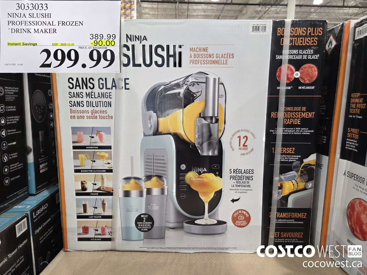 3033033 NINJA SLUSHI PROFESSIONAL FROZEN DRINK MAKER ($90.00 INSTANT SAVINGS EXPIRES ON 2025-11-23) $299.99