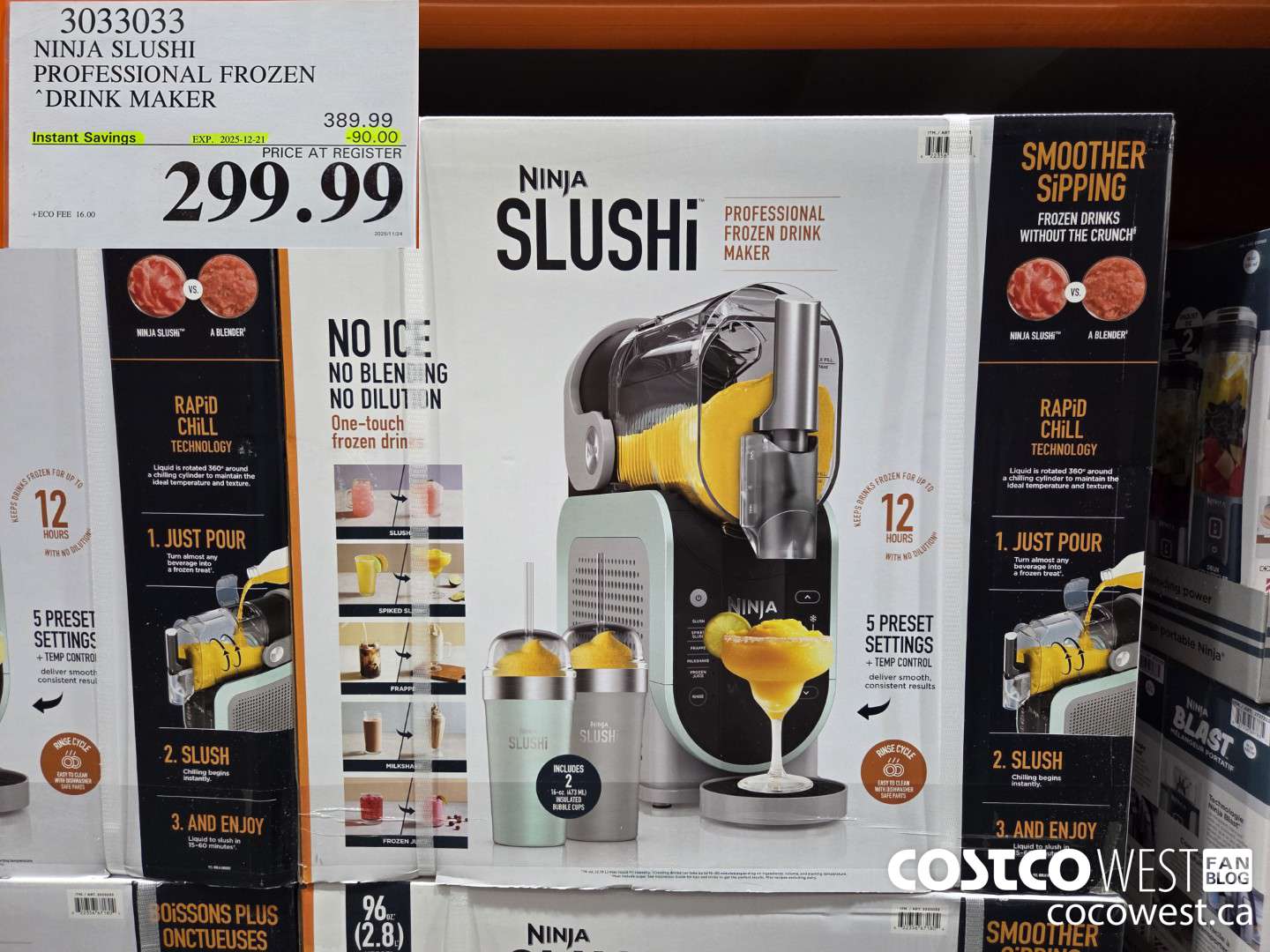 3033033 NINJA SLUSHI PROFESSIONAL FROZEN DRINK MAKER ($90.00 INSTANT SAVINGS EXPIRES ON 2025-12-21) $299.99