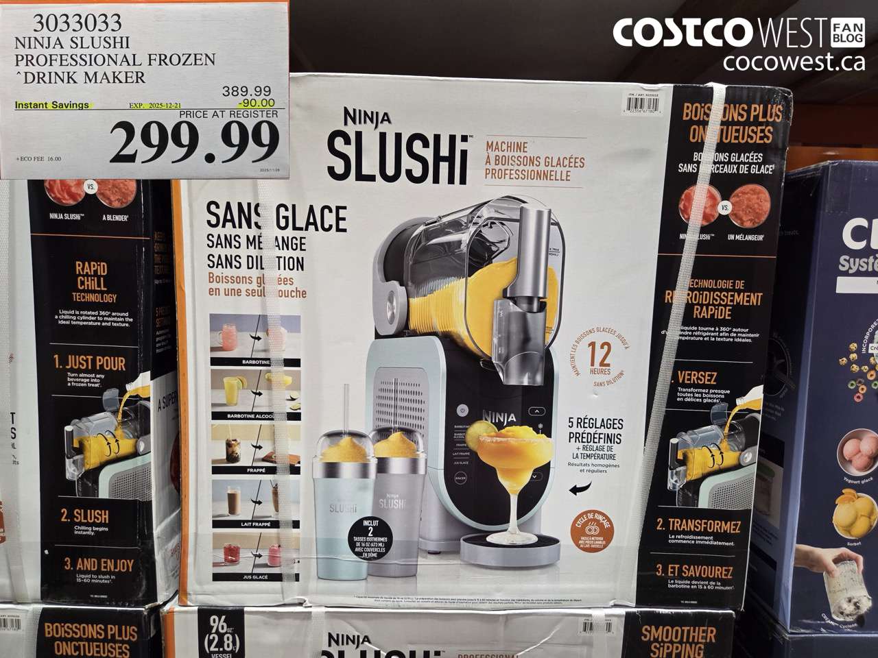 3033033 NINJA SLUSHI PROFESSIONAL FROZEN DRINK MAKER ($90.00 INSTANT SAVINGS EXPIRES ON 2025-12-21) $299.99