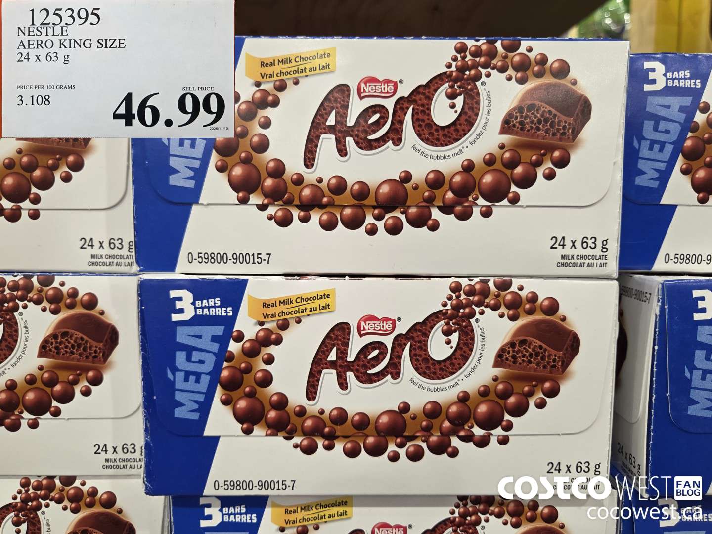 125395 NSETLE AERO KING SIZE 24 x 63 g $46.99