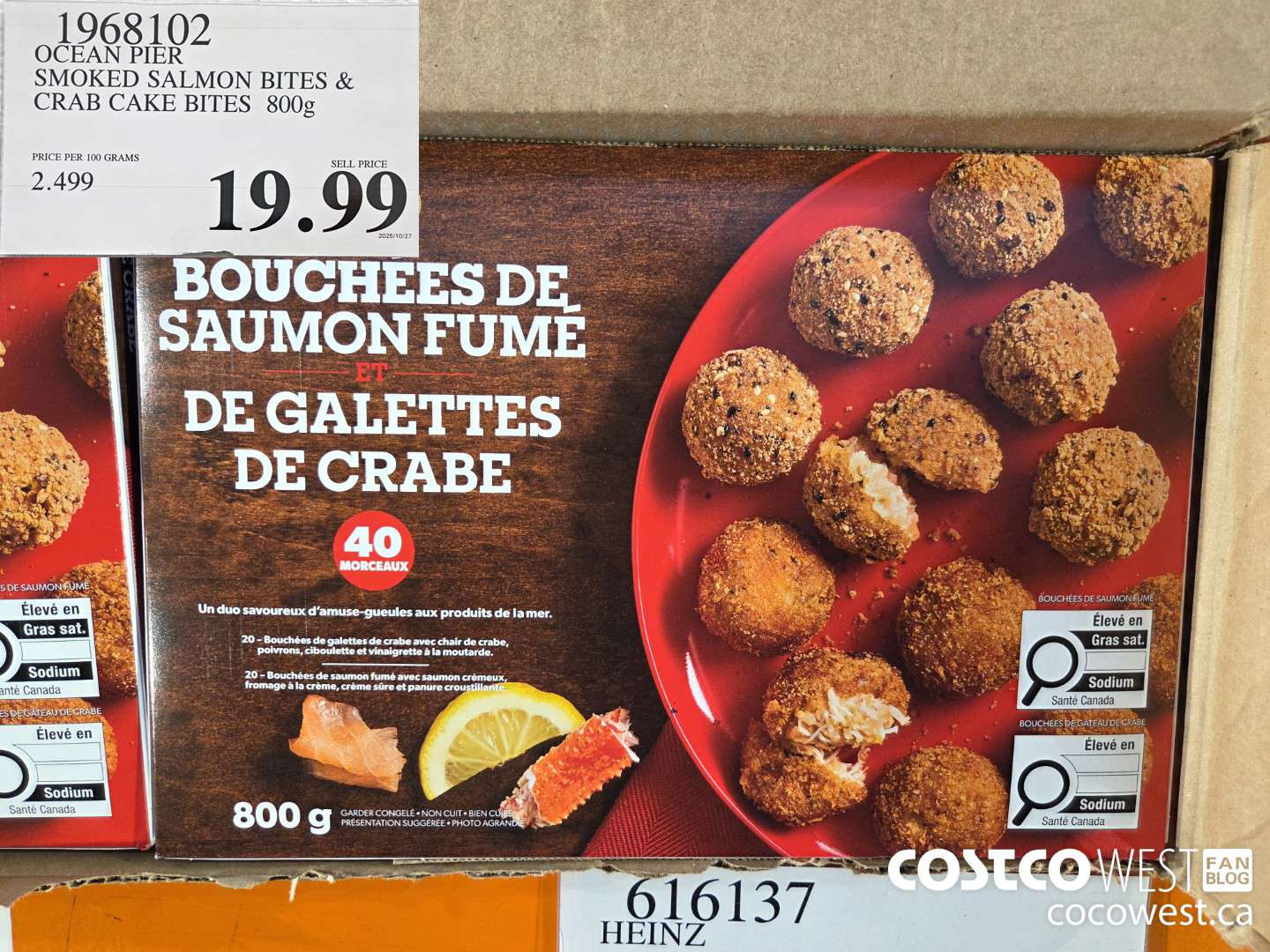 1968102 OCEAN PIER SMOKED SALMON BITES & CRAB CAKE BITES 800G $19.99