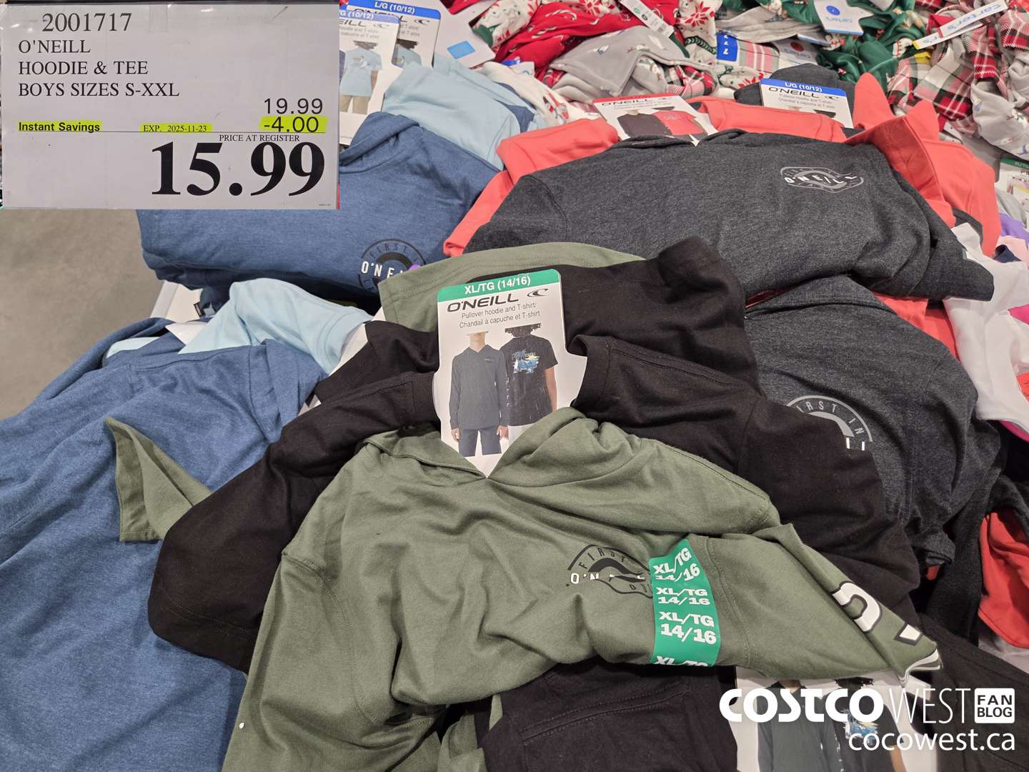 2001717 O'NEILL HOODIE & TEE BOYS SIZES S-XXL ($4.00 INSTANT SAVINGS EXPIRES ON 2025-11-23) $15.99