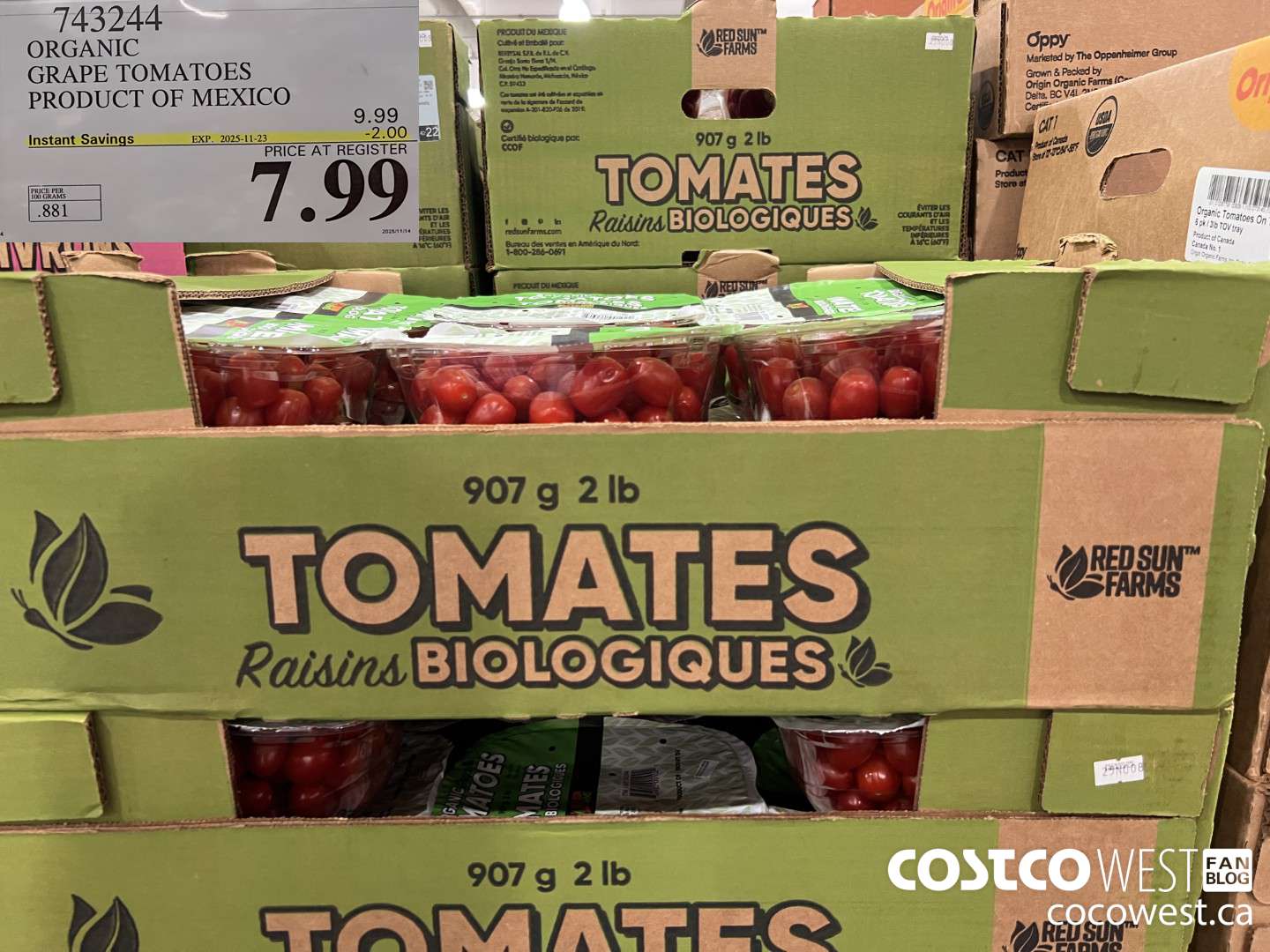 743244 ORGANIC GRAPE TOMATOES PRODUCT OF MEXICO ($2.00 INSTANT SAVINGS EXPIRES ON 2025-11-23) $7.99