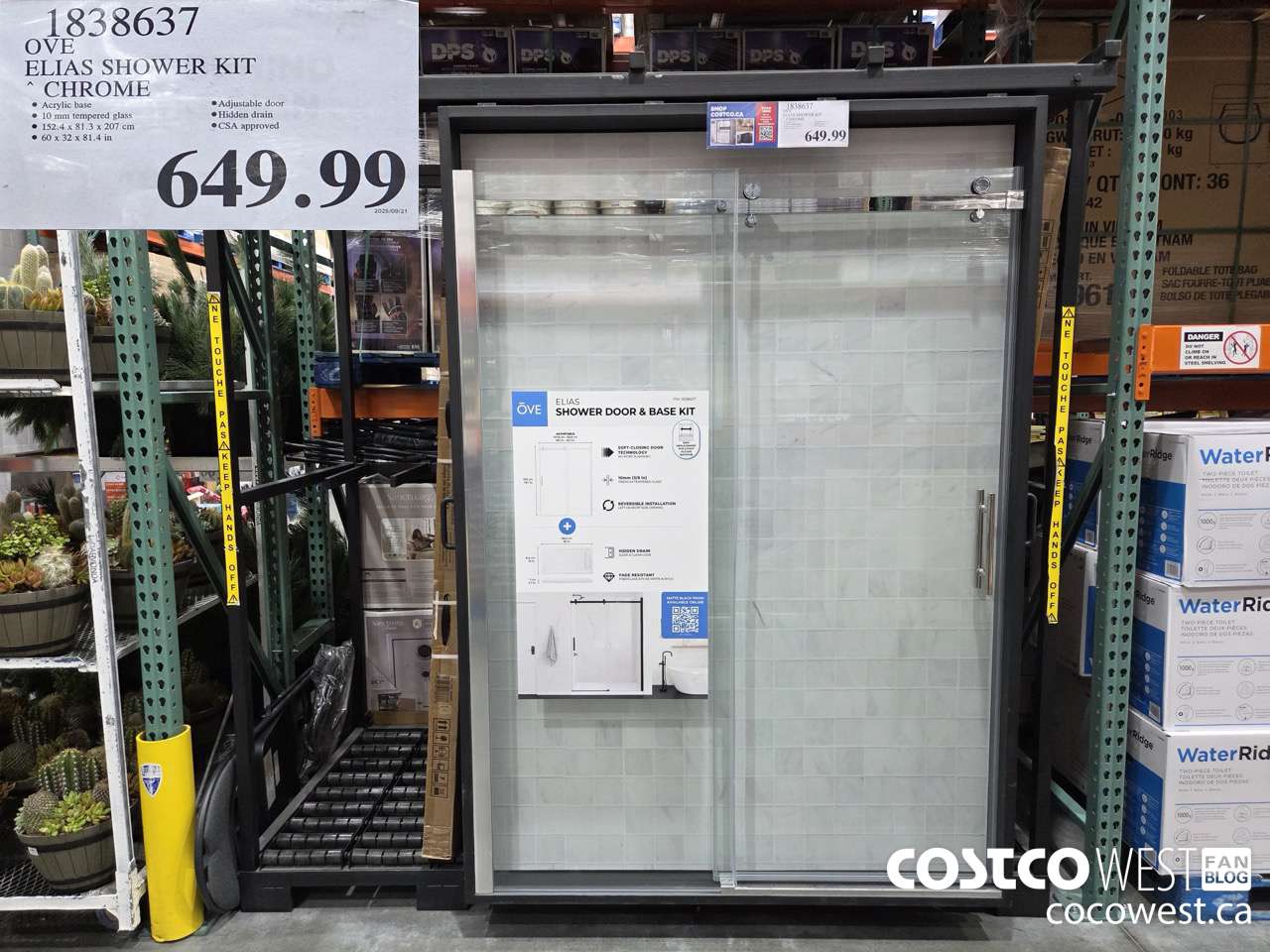 1838637 OVE ELIAS SHOWER KIT CHROME $649.99