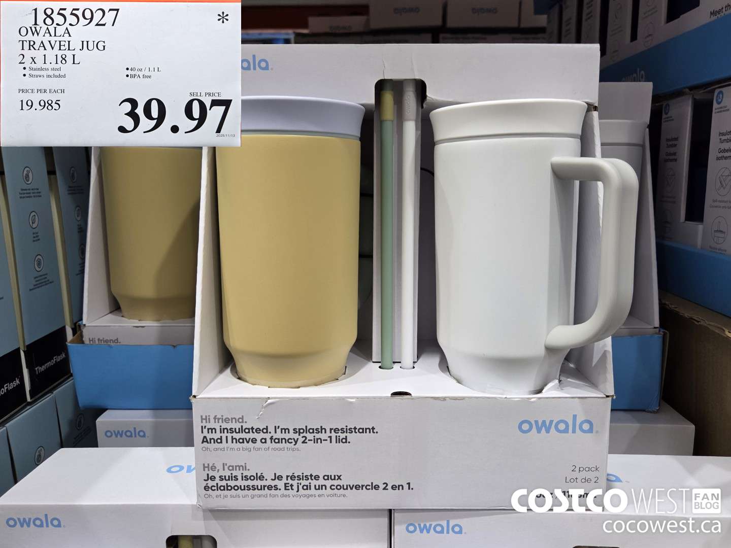 1855927 OWALA TRAVEL JUG 2 X 1.1L $39.97