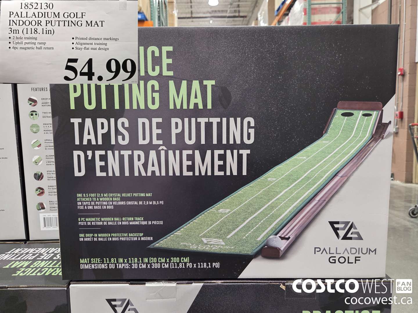 1852130 PALLADIUM GOLF INDOOR PUTTING MAT 3M (118.1IN) $54.99