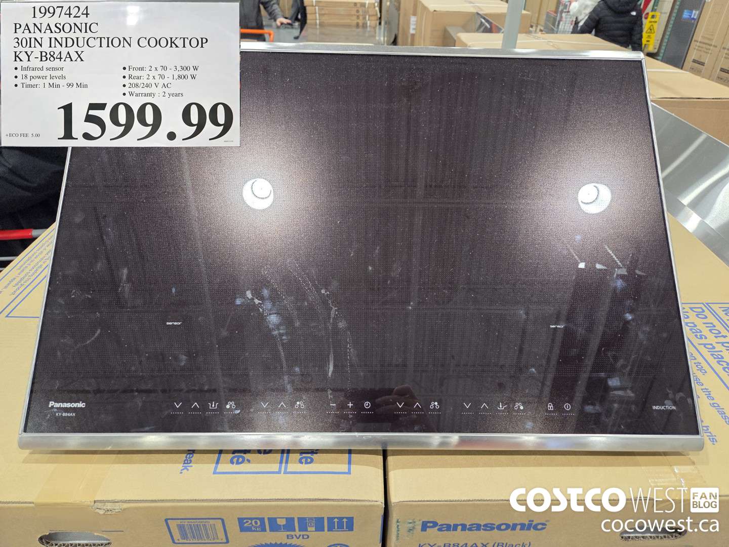 1997424 PANASONIC 30IN INDUCTION COOKTOP KY-B84AX $15.99